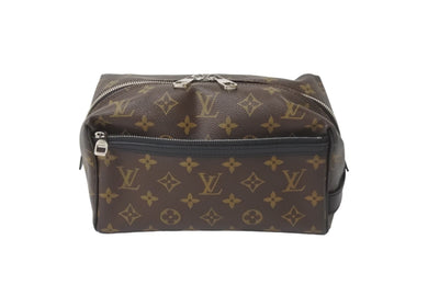 LOUIS VUITTON ルイヴィトン ポーチ M40378 トゥルーストワレ モノグラムマカサー ブラウン シルバー金具 美品 中古 59132