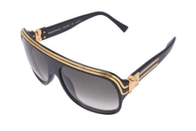 Load image into Gallery viewer, 初期 極美品 LOUIS VUITTON ルイヴィトン ミリオネア 初期 サングラス 61□15 Z0098e ブラック ゴールド 中古 59134