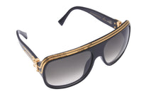 Load image into Gallery viewer, 初期 極美品 LOUIS VUITTON ルイヴィトン ミリオネア 初期 サングラス 61□15 Z0098e ブラック ゴールド 中古 59134