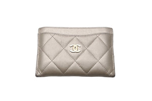 CHANEL シャネル カードケース ココマーク 22番台 ベージュ グレインドカーフスキン ゴールド金具 良品 中古 59136