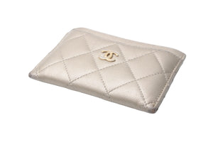 CHANEL シャネル カードケース ココマーク 22番台 ベージュ グレインドカーフスキン ゴールド金具 良品 中古 59136