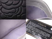 Load image into Gallery viewer, CHANEL シャネル カードケース ココマーク カメリア 17番台 ブラック シルバー金具 美品 中古 59137