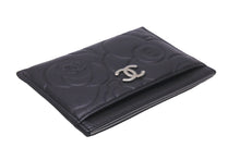 Load image into Gallery viewer, CHANEL シャネル カードケース ココマーク カメリア 17番台 ブラック シルバー金具 美品 中古 59137