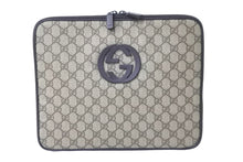 Load image into Gallery viewer, GUCCI グッチ クラッチバッグ PCケース タブレットケース GGスプリーム GG柄 総柄 493075 ブラウン 美品 中古 59139