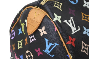 極美品 ルイヴィトン LOUIS VUITTON キーポル45 ボストンバッグ ブラック 村上隆 マルチカラー 黒 M92640 中古 59141