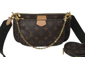 LOUIS VUITTON ルイヴィトン ショルダーバッグ ミュルティポシェットアクセソワール M44813モノグラム ブラウン 中古 59143