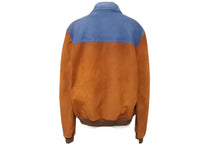 Load image into Gallery viewer, PRADA プラダ ジャケット スエード ツートーン ブラウン ブルー 羊革 レーヨン サイズ50 19SS UPW222 1FEK 美品 中古 59154