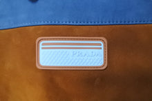 Load image into Gallery viewer, PRADA プラダ ジャケット スエード ツートーン ブラウン ブルー 羊革 レーヨン サイズ50 19SS UPW222 1FEK 美品 中古 59154