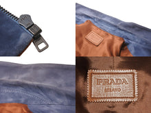 Load image into Gallery viewer, PRADA プラダ ジャケット スエード ツートーン ブラウン ブルー 羊革 レーヨン サイズ50 19SS UPW222 1FEK 美品 中古 59154