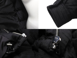 PRADA プラダ ダウンジャケット リサイクルナイロン ブラック フード付き サイズ38 292052 S222 11FC 美品 中古 59155 