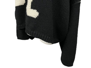 RAF SIMONS ラフシモンズ I Love NY ニット アイボリー オーバーサイズ ブラック 17AW サイズS 123065217 美品 中古 59163