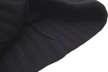 Load image into Gallery viewer, 極美品 CHROME HEARTS クロムハーツ CH プラス ニットキャップ ブラック クロス レザー パッチ ビーニー カシミヤ 中古 59164