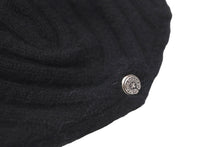 Load image into Gallery viewer, 極美品 CHROME HEARTS クロムハーツ CH プラス ニットキャップ ブラック クロス レザー パッチ ビーニー カシミヤ 中古 59164