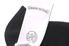 Load image into Gallery viewer, 極美品 CHROME HEARTS クロムハーツ CH プラス ニットキャップ ブラック クロス レザー パッチ ビーニー カシミヤ 中古 59164