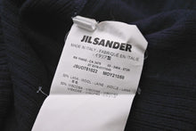 Load image into Gallery viewer, JIL SANDER ジルサンダー 七分袖 セーター ニット ネイビー ウール ビスコース JSUO751022 48 美品 中古 59178