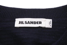 Load image into Gallery viewer, JIL SANDER ジルサンダー 七分袖 セーター ニット ネイビー ウール ビスコース JSUO751022 48 美品 中古 59178