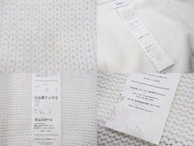 Load image into Gallery viewer, dublet タブレット ニット セーター 3D パッチ プルオーバー 胸ワニワッペン 裾カットオフ 2019SS ホワイト M 良品 中古 59182