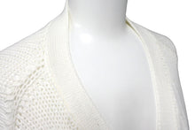 Load image into Gallery viewer, dublet タブレット ニット セーター 3D パッチ プルオーバー 胸ワニワッペン 裾カットオフ 2019SS ホワイト M 良品 中古 59182