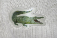 Load image into Gallery viewer, dublet タブレット ニット セーター 3D パッチ プルオーバー 胸ワニワッペン 裾カットオフ 2019SS ホワイト M 良品 中古 59182