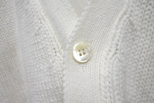 Load image into Gallery viewer, dublet タブレット ニット セーター 3D パッチ プルオーバー 胸ワニワッペン 裾カットオフ 2019SS ホワイト M 良品 中古 59182