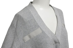 Sacai × Dr.Woo サカイ × ドクターウー ニット 半袖シャツ セーター バンダナ柄 サンプル品 グレー ブルー 美品 中古 59185 