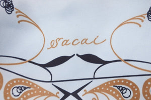 Sacai × Dr.Woo サカイ × ドクターウー ニット 半袖シャツ セーター バンダナ柄 サンプル品 グレー ブルー 美品 中古 59185 