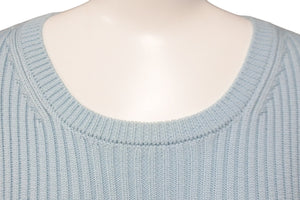 新品未使用 MARC JACOBS マークジェイコブス 長袖 クルーネックセーター M ランウェイ ウール ペールブルー K4190017 中古 59188