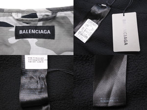新品同様 BALENCIAGA バレンシアガ ベスト 681459 カモフラージュプリント カーゴポケット コットン ブラック グレー 46 中古 59200