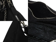 画像をギャラリービューアに読み込む, PRADA プラダ ホーボー チェーン 2WAY ショルダーバッグ RE-EDITION 2005 ブラック ナイロン 1BH204 美品 中古 59204 