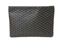 Load image into Gallery viewer, GOYARD ゴヤール クラッチバッグ セナGM ブラウン ブラック ゴヤールディンキャンバス シルバー金具 美品 中古 59205