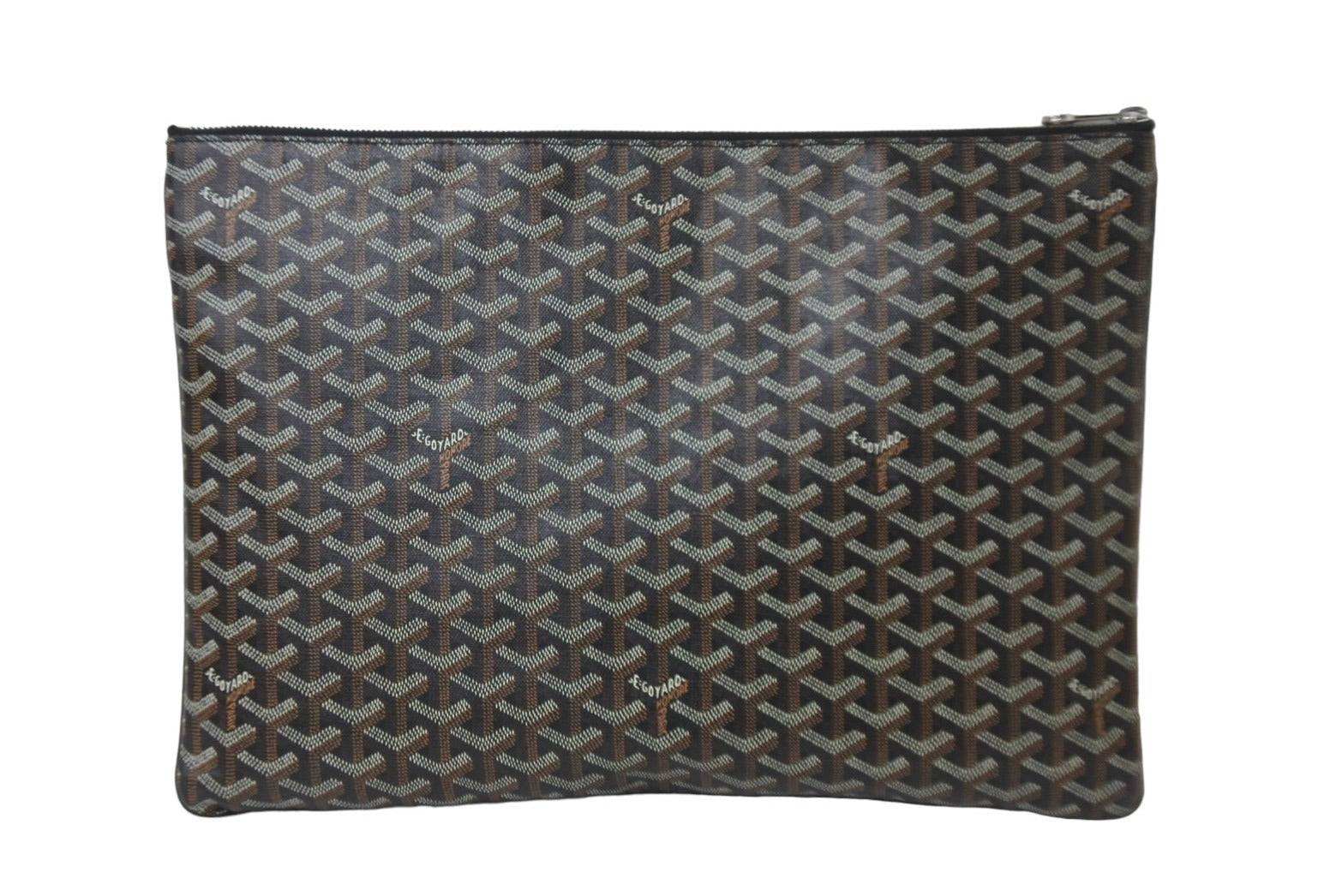 GOYARD ゴヤール クラッチバッグ セナGM ブラック ゴヤールディンキャンバス シルバー金具 美品 中古 59206 – Casanova  Vintage
