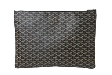 GOYARD ゴヤール クラッチバッグ セナGM ブラック ゴヤールディンキャンバス シルバー金具 美品 中古 59206
