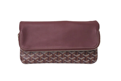 新品同様品 GOYARD ゴヤール 折りたたみクラッチバッグ サンマリー MM ヘリンボーン柄 バーガンディ ワインレッド 中古 59208