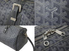 画像をギャラリービューアに読み込む, GOYARD ゴヤール ボストンバッグ クロワジュール 40 ヘリンボーン グレー PVC レザー シルバー金具 美品 中古 59209
