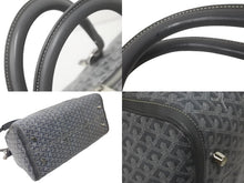 画像をギャラリービューアに読み込む, GOYARD ゴヤール ボストンバッグ クロワジュール 40 ヘリンボーン グレー PVC レザー シルバー金具 美品 中古 59209