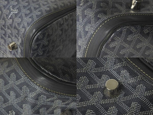 GOYARD ゴヤール ボストンバッグ クロワジュール 40 ヘリンボーン グレー PVC レザー シルバー金具 美品 中古 59209