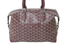 Load image into Gallery viewer, GOYARD ゴヤール ハンドボストンバッグ ボーイング 30 ヘリンボーン柄 バーガンディ ワインレッド シルバー金具 美品 中古 59211