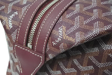 Load image into Gallery viewer, GOYARD ゴヤール ハンドボストンバッグ ボーイング 30 ヘリンボーン柄 バーガンディ ワインレッド シルバー金具 美品 中古 59211