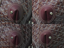 Load image into Gallery viewer, GOYARD ゴヤール ハンドボストンバッグ ボーイング 30 ヘリンボーン柄 バーガンディ ワインレッド シルバー金具 美品 中古 59211