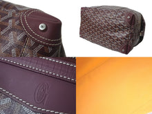 Load image into Gallery viewer, GOYARD ゴヤール ハンドボストンバッグ ボーイング 30 ヘリンボーン柄 バーガンディ ワインレッド シルバー金具 美品 中古 59211