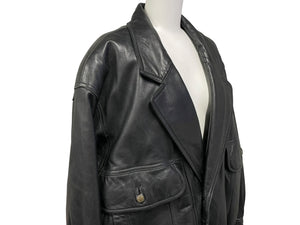 YVES SAINT LAURENT イヴ サンローラン レザージャケット ブラック レザー サイズ95 KCY4903K 良品 中古 59215 