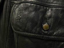 画像をギャラリービューアに読み込む, YVES SAINT LAURENT イヴ サンローラン レザージャケット ブラック レザー サイズ95 KCY4903K 良品 中古 59215 