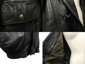 YVES SAINT LAURENT イヴ サンローラン レザージャケット ブラック レザー サイズ95 KCY4903K 良品 中古 59215 