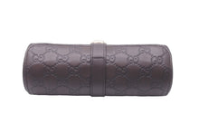 Load image into Gallery viewer, GUCCI グッチ ウォッチケース GG柄 レザー ブラウン ゴールド金具 ベルト開閉 良品 中古 59240