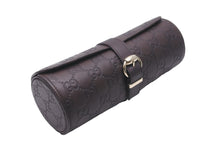 Load image into Gallery viewer, GUCCI グッチ ウォッチケース GG柄 レザー ブラウン ゴールド金具 ベルト開閉 良品 中古 59240