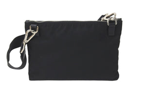 PRADA プラダ ショルダーバッグ ユニバーサル フランケン ブラック トライアングルロゴ ナイロン 美品 中古 59244