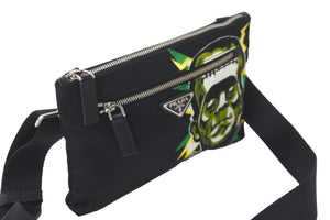 PRADA プラダ ショルダーバッグ ユニバーサル フランケン ブラック トライアングルロゴ ナイロン 美品 中古 59244