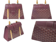 Load image into Gallery viewer, GOYARD ゴヤール ハンドバッグ サイゴンPM バーガンディ パープル ゴヤールディンキャンバス シルバー金具 美品 中古 59245