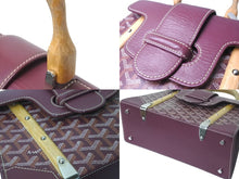 Load image into Gallery viewer, GOYARD ゴヤール ハンドバッグ サイゴンPM バーガンディ パープル ゴヤールディンキャンバス シルバー金具 美品 中古 59245