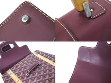 Load image into Gallery viewer, GOYARD ゴヤール ハンドバッグ サイゴンPM バーガンディ パープル ゴヤールディンキャンバス シルバー金具 美品 中古 59245